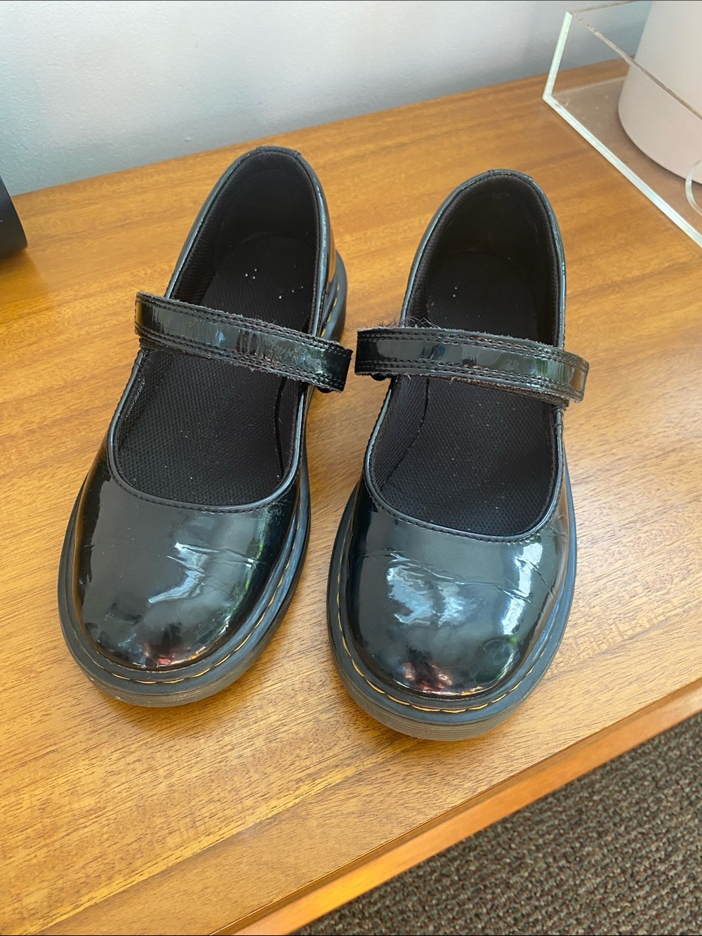 Dr. Martens Girls' Black Patent Mary Jane Shoes